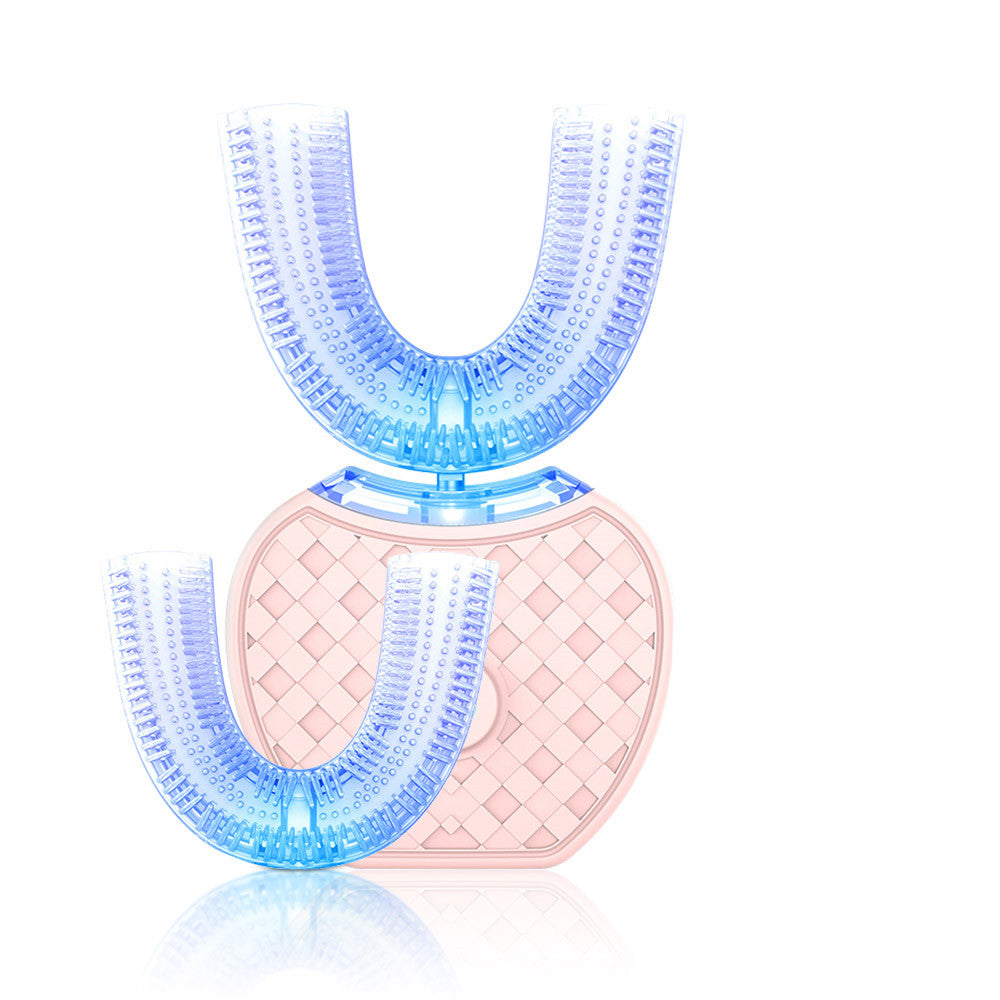 360° Smart Automatic Electric U-Type Toothbrush – Waterproof, Blue-Light Whitening & USB Rechargeable