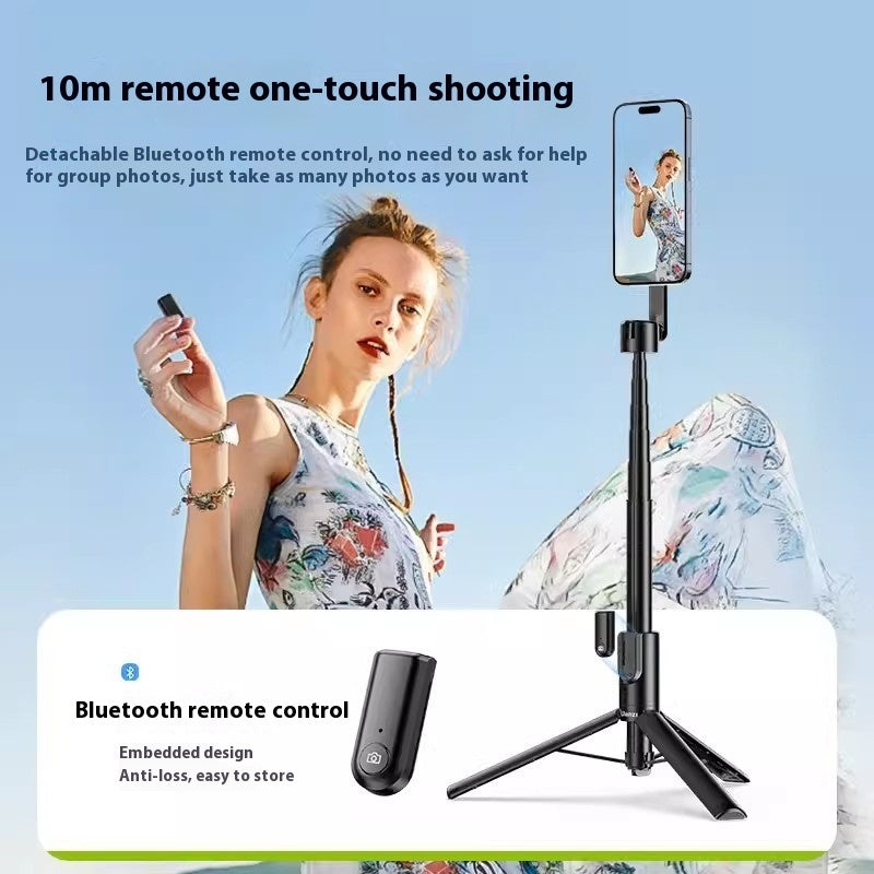 MagSafe Magnetic Selfie Stick Tripod – Outdoor Foldable Phone Stand with Strong Magnetic Hold