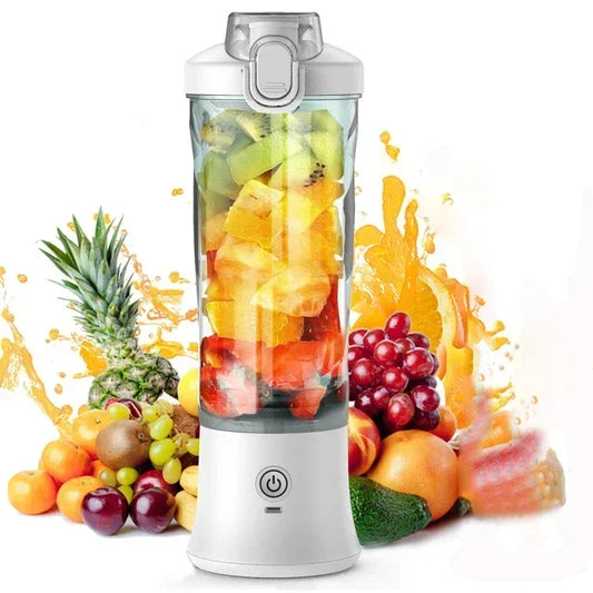 【 Portable Blender 600ML – USB Rechargeable Smoothie & Juice Maker (4000mAh)