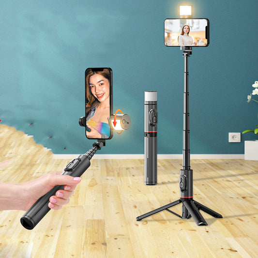 Bluetooth Selfie Stick Tripod – Integrated 3-in-1 Phone Holder with Wireless Remote