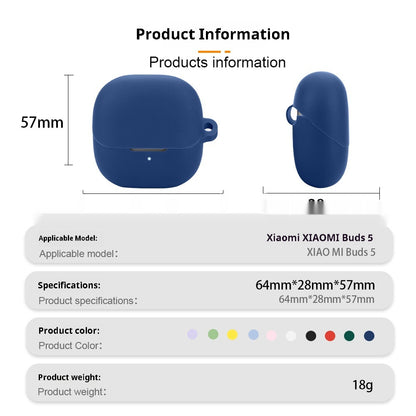 Soft Silicone Bluetooth Earbuds Protective Case – Shockproof, Dustproof & Anti-Slip Cover