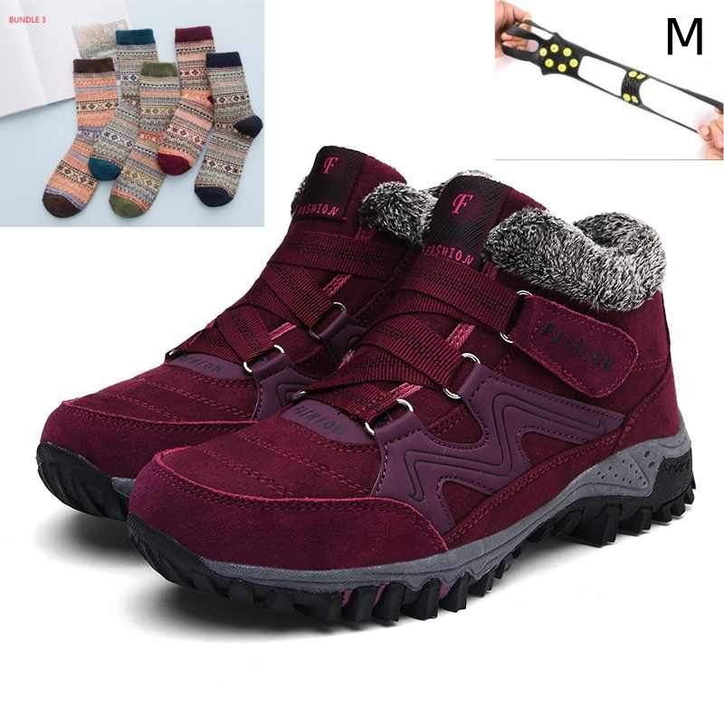 Plus Size Unisex Snow Boots – Non-Slip, Waterproof & Ultra-Warm Winter Footwear