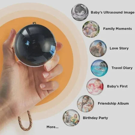 Personalized 3D Video Crystal Ball – DIY Memory Art Glass Lamp with 2.7" Screen & 4GB Video Player