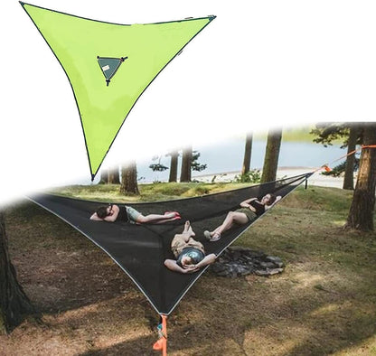 Aerial Multi-Person Triangle Hammock – Portable Outdoor Relaxation