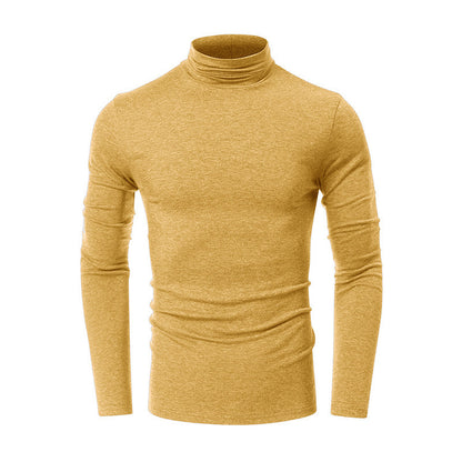 Men’s Turtleneck Long Sleeve T-Shirt – European & American Style Casual Top