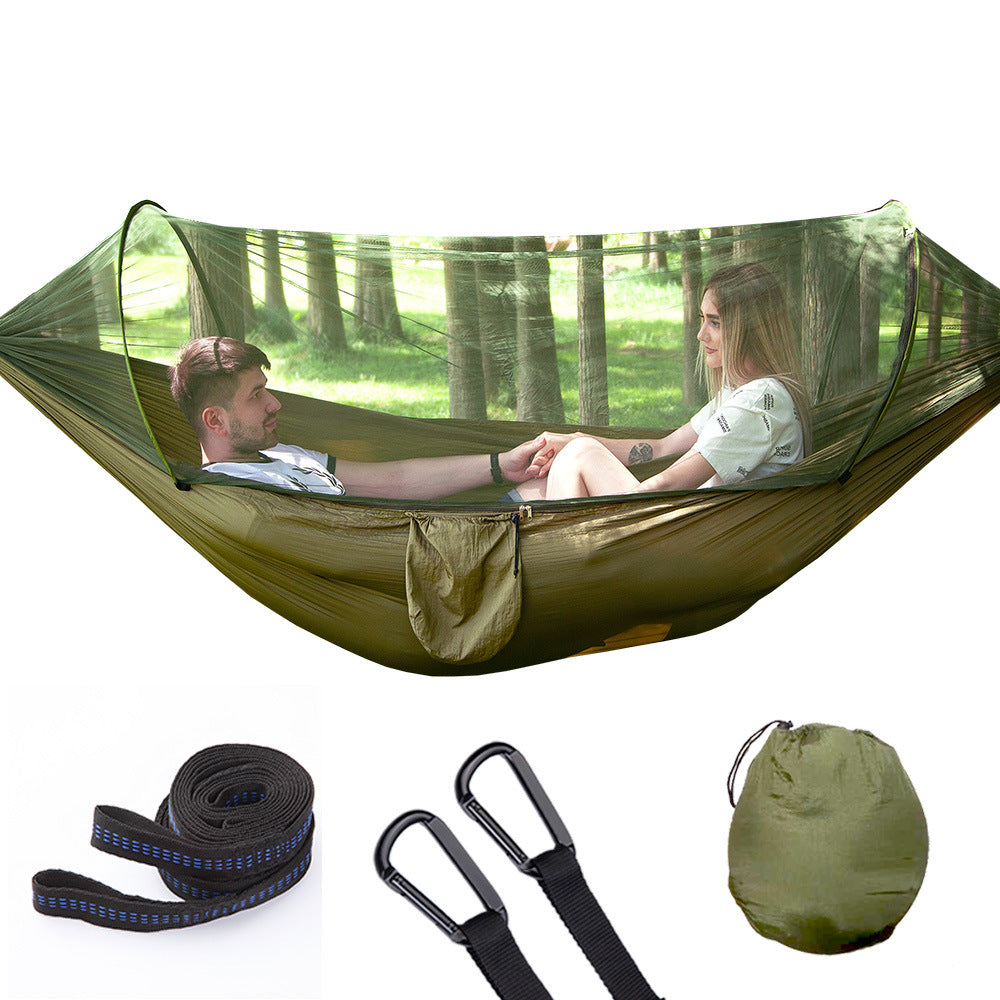 ️ Fully Automatic Quick Opening Hammock with Mosquito Net