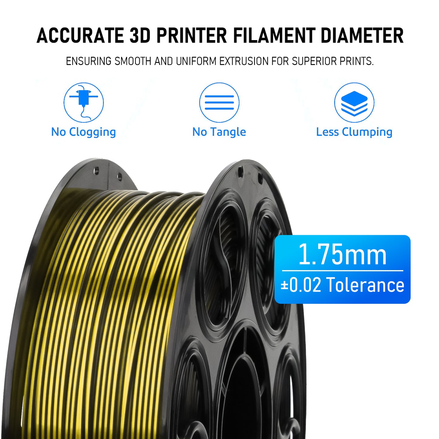 Dual Color Silk PLA Filament Set, 18 Rolls 3D Printer Filament Bundle, Glossy Shiny Finish, Smooth Printing Material