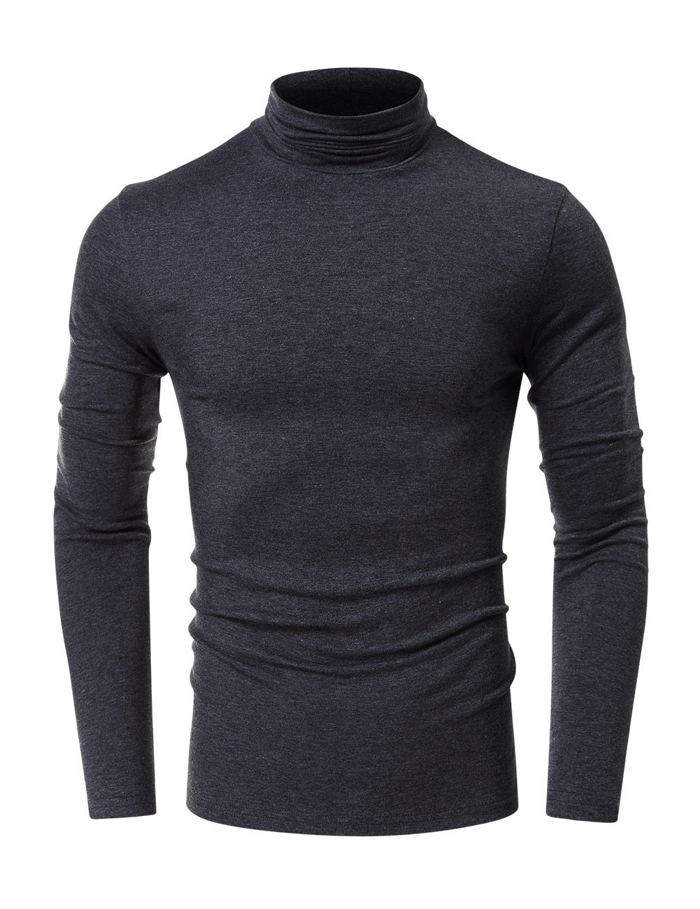 Men’s Turtleneck Long Sleeve T-Shirt – European & American Style Casual Top
