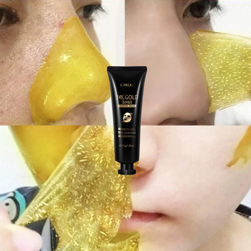 Gold Foil Snail Hydrating Peel-Off Mask – Deep Moisturizing & Skin Revitalizing Formula