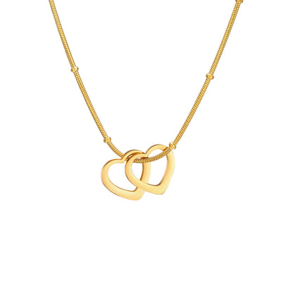 Simple Heart-Shaped Light Plate Necklace – Minimalist Elegant Pendant