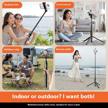 Extendable Selfie Stick Tripod – 3-in-1 Mobile Phone Holder with Telescopic Rod & Bluetooth Control