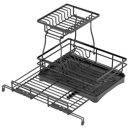 ️ Household Kitchen Metal Plate Rack – Durable Dish Organizer & Storage Solution