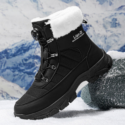 Men’s Thickened Fleece-Lined Snow Boots – Warm, Waterproof & Winter-Ready Footwear