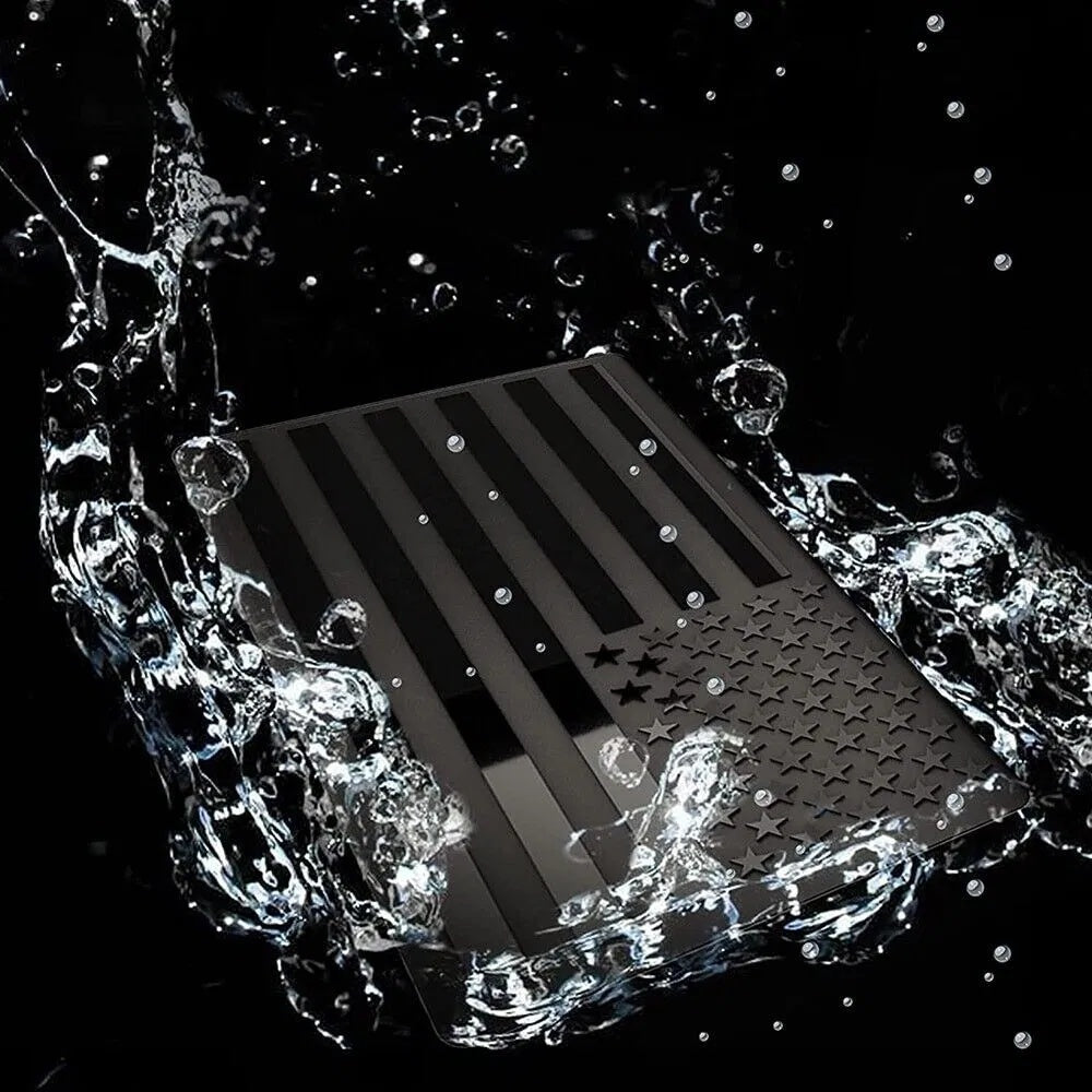 2PCS American Flag Car Emblem – Black Edition