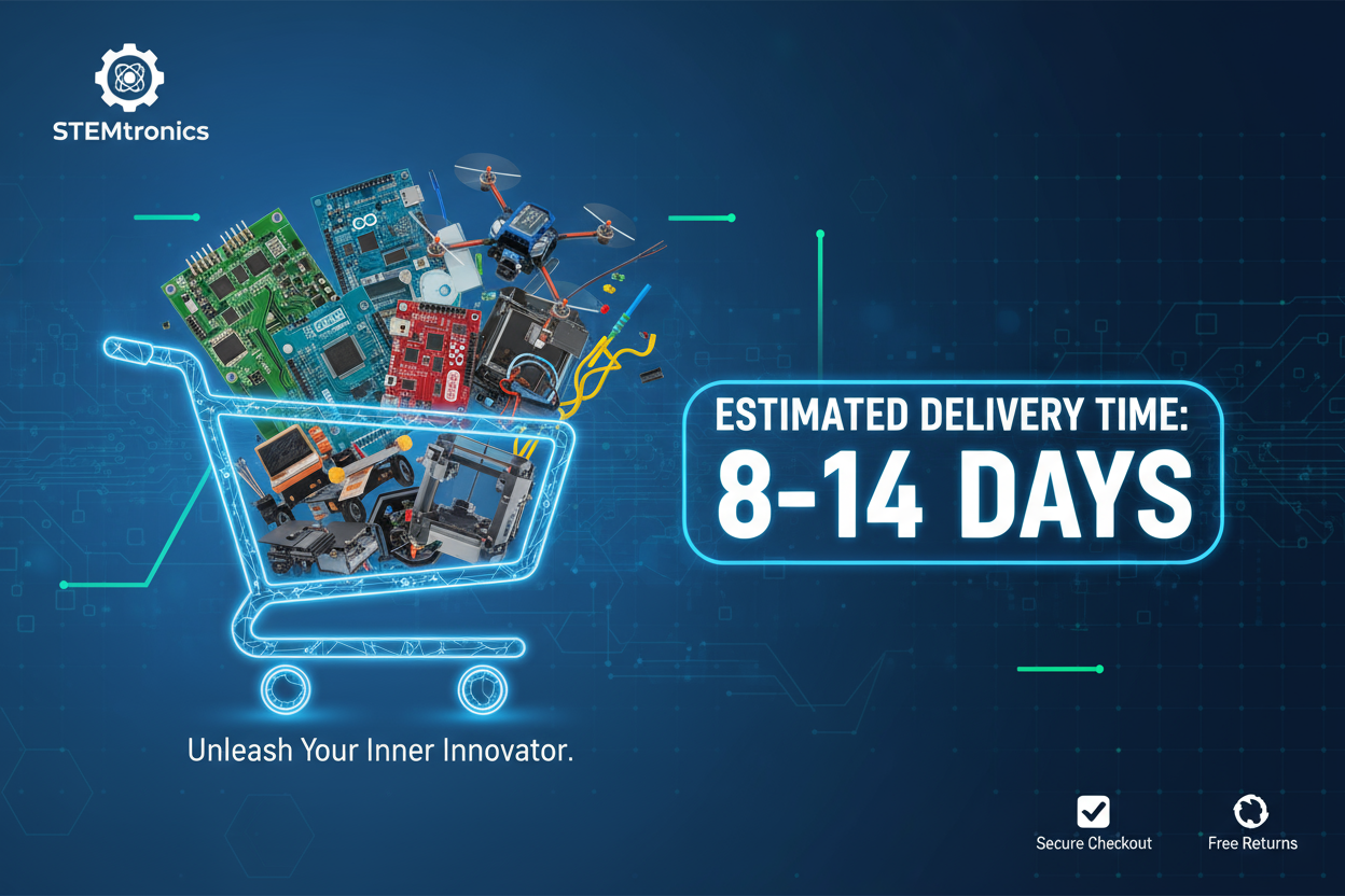 Estimated Delivery Time: 8-14days   create banner with adding shopping cart and products on shopping cart
