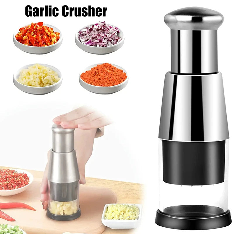 Multi-Functional Garlic & Onion Chopper – Manual Vegetable Crusher for Effortless Food Prep