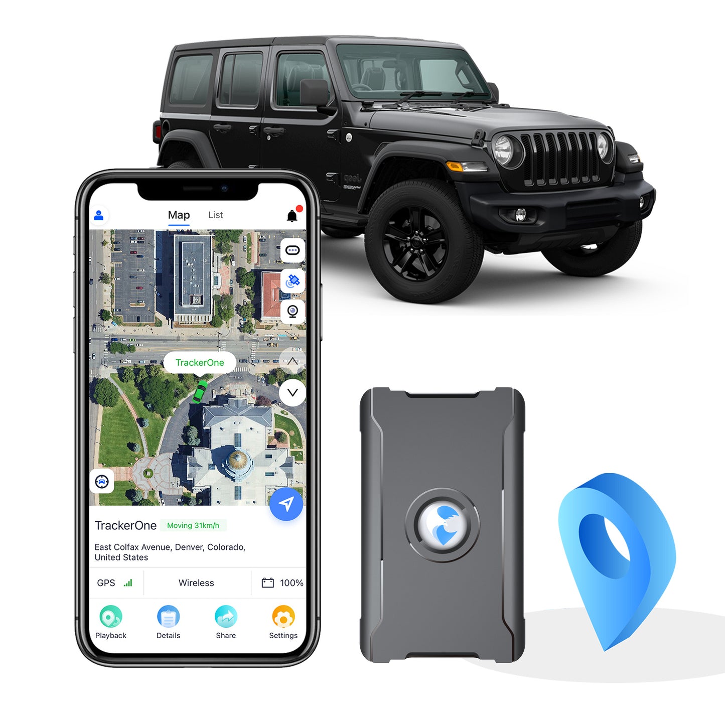 Smart Anti-Theft Hidden GPS Tracker – Real-Time Vehicle Tracking Device with Remote Control for Car, Truck, Motorcycle & Luggage (Subscription Required)