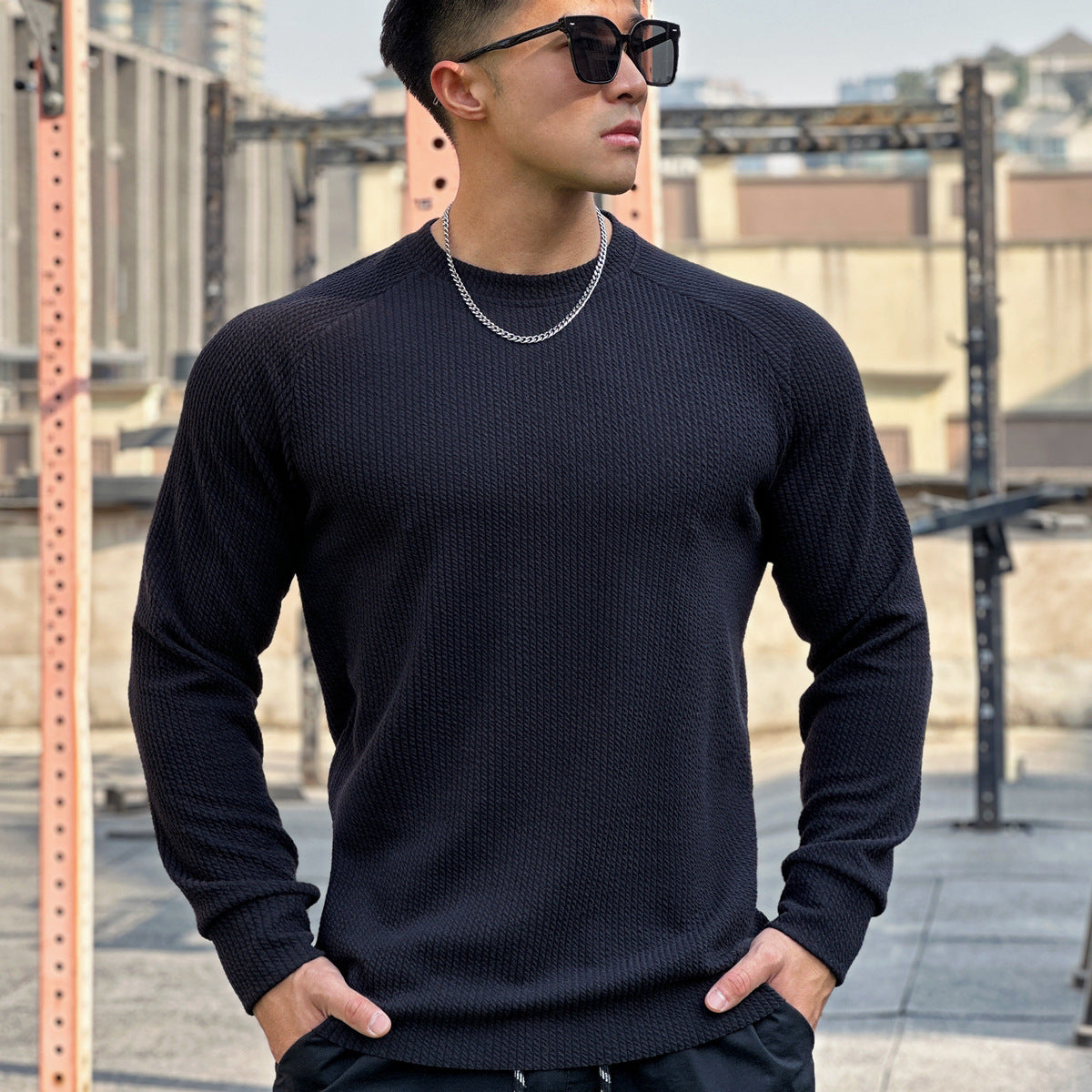 Men’s Casual Crew Neck Pullover – Plus Size Long Sleeve Comfortable Sweater