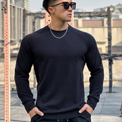 Men’s Casual Crew Neck Pullover – Plus Size Long Sleeve Comfortable Sweater
