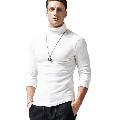 Men’s Turtleneck Long Sleeve T-Shirt – European & American Style Casual Top