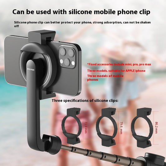 Bluetooth Selfie Stick with Integrated Magnetic Tripod – Foldable Phone Stand for Photos & Videos
