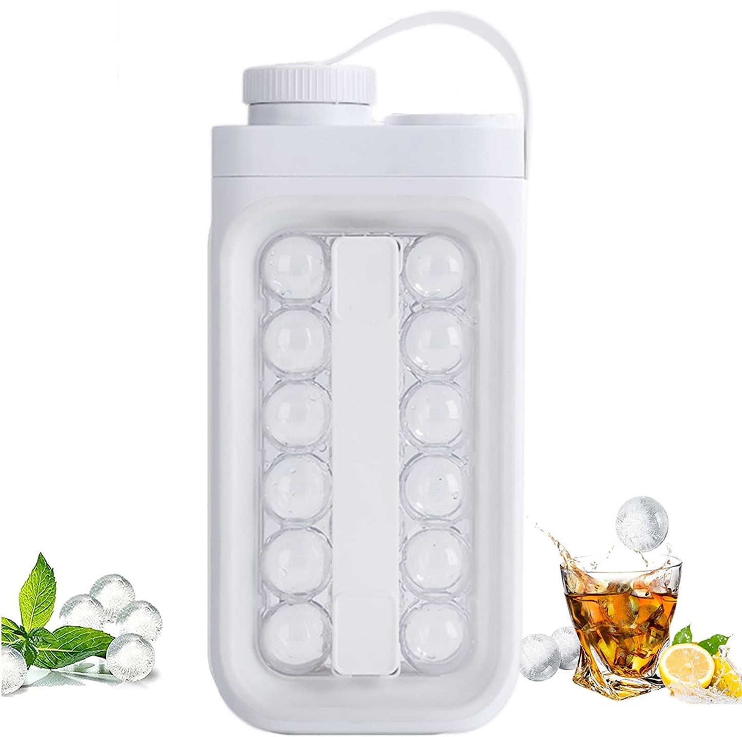 2-in-1 Ice Ball Maker & Cold Kettle – Portable Quick-Release Summer Drink Cooler