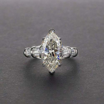 Banquet Marquise Zircon Ring – Elegant Inlaid Crystal Fashion Jewelry