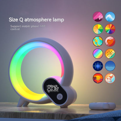 Q Light Smart Sunrise Alarm Clock – Bluetooth Speaker & Colorful Ambient Wake-Up Lamp