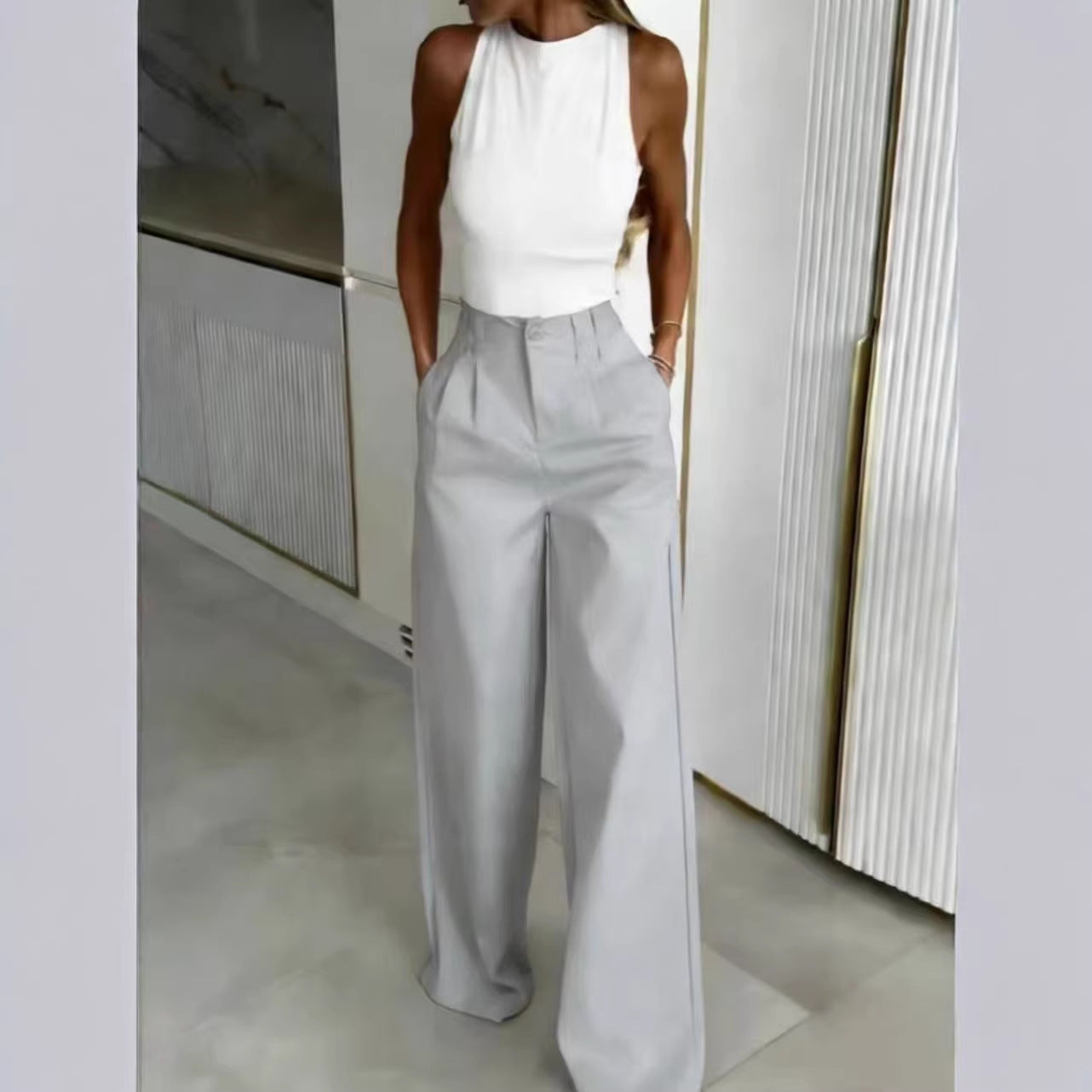 Loose Flowing Figure-flattering Casual Floor-length Pants