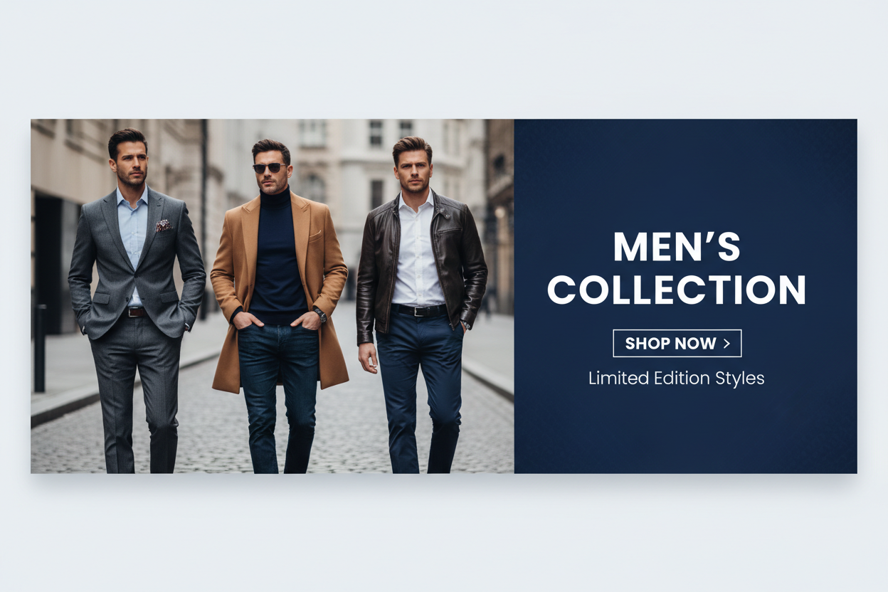 Men's Clothing Collection Banner