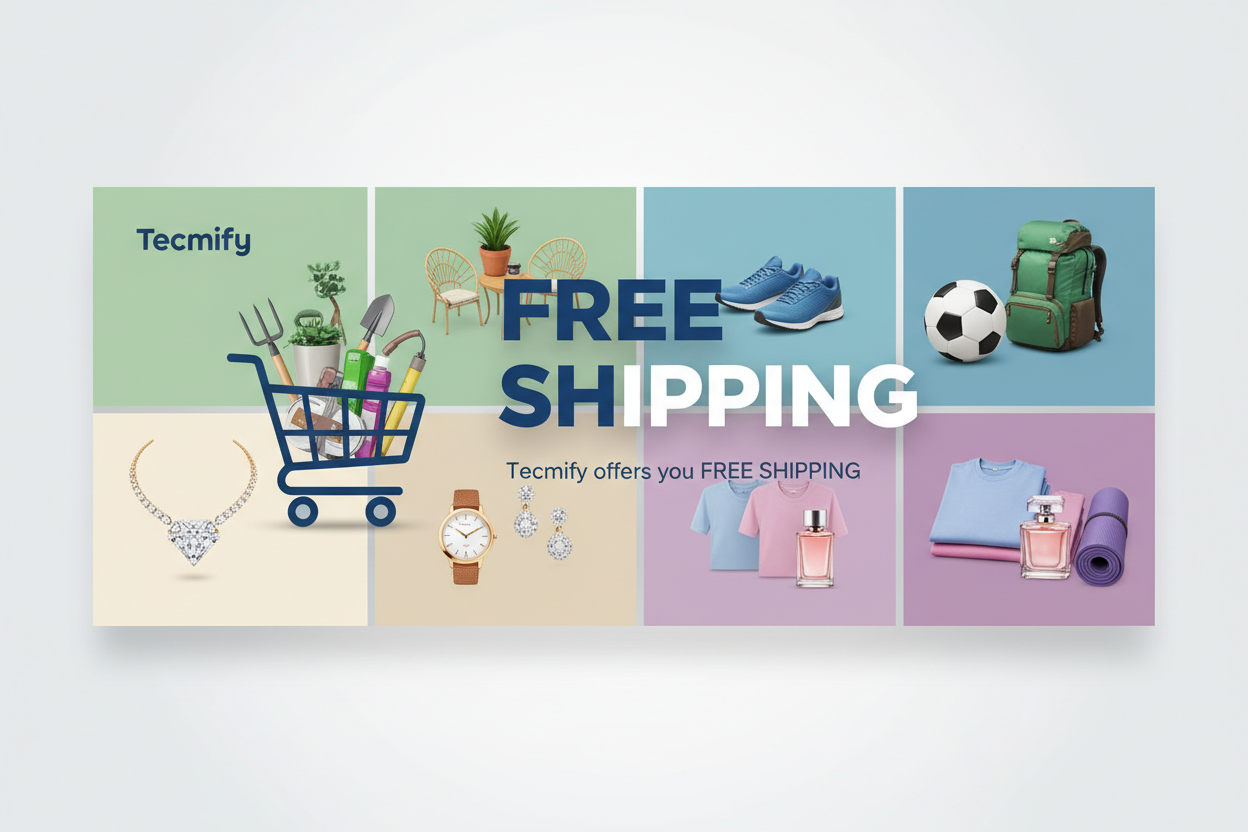 Tecmify Multi-Category Free Shipping Banner